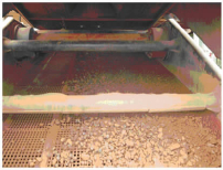 圖 2 篩面布料不均