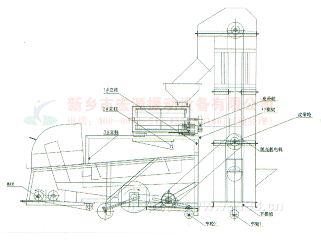 小型麥種選種機-結構圖